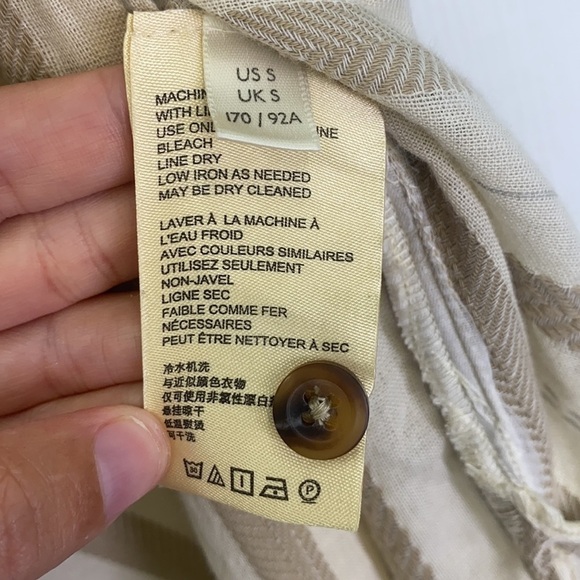 Anthropologie - Delphine Textured Light Beige Cream Tunic Dress Size Small - Picture 11 of 14